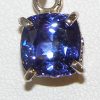 Elegant Cushion Tanzanite Diamond Necklace 14Kwg 4.25 Ctw - Image 8