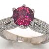 GIA Certified Red Spinel Diamond Ring 18KWG 2.31 CTW - Image 2