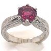 GIA Certified Red Spinel Diamond Ring 18KWG 2.31 CTW - Image 4