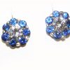AAA+ Ceylon Blue Sapphire Diamond  Earring Studs 14Kwg 1.15 Ctw - Image 3