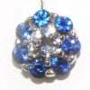AAA+ Ceylon Blue Sapphire Diamond  Earring Studs 14Kwg 1.15 Ctw - Image 5