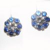 AAA+ Ceylon Blue Sapphire Diamond  Earring Studs 14Kwg 1.15 Ctw - Image 7