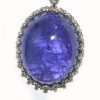 Art Deco Inspired Tanzanite Diamond Necklace 14KWG 18.01 Carats - Image 8