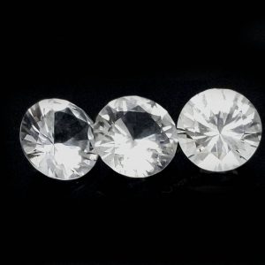 Sri Lanka White Round Brilliant Sapphire - 6mm - 0.70-.0.90 carats