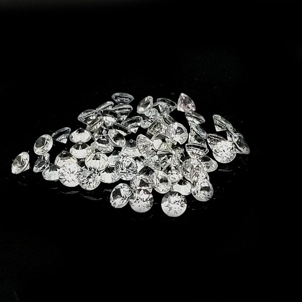 Sri Lanka Round Brilliant Cut White Sapphire 2.8mm (one carat parcel) - Image 3