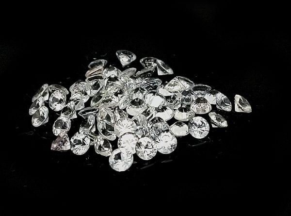 Sri Lanka Round Brilliant Cut White Sapphire 2.8mm (one carat parcel) - Image 5