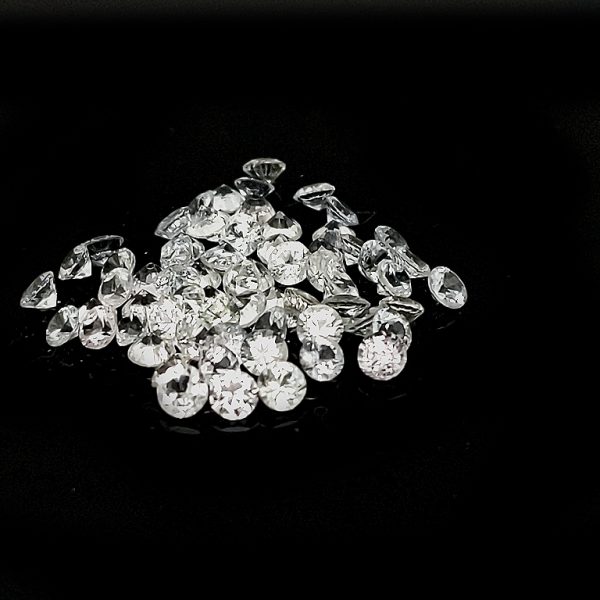 Sri Lanka Round Brilliant Cut White Sapphire 2.8mm (one carat parcel) - Image 7