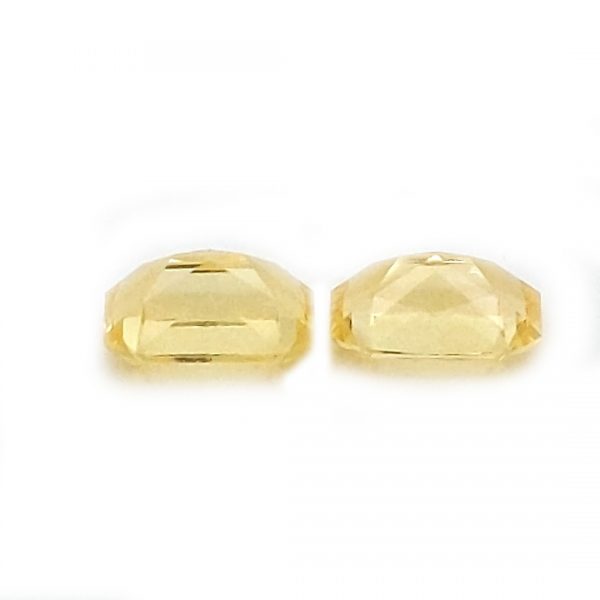 Sri Lanka Sapphire Yellow Emerald Radiant Cut Matched Pair 6.5x4.5mm  1.79 cts - Image 5