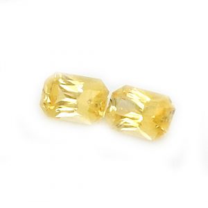 Sri Lanka Sapphire Yellow Emerald Radiant Cut Matched Pair 6.5x4.5mm  1.79 cts