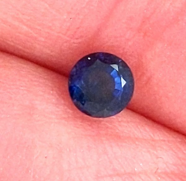 Round Blue Sri Lanka Sapphire 4.5mm and 0.51 total carat weight - Image 2