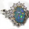 Certified Top Harlequin Black Opal Diamond Platinum Ring 6.94 CTW - Image 2