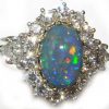 Certified Top Harlequin Black Opal Diamond Platinum Ring 6.94 CTW - Image 3