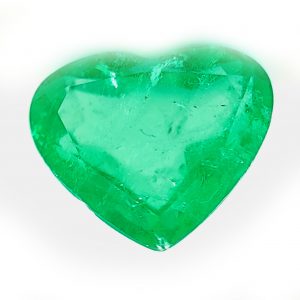 AGL Certified Colombia Emerald Fancy Heart Cut 5.76 Cts 12.8x10.4mm