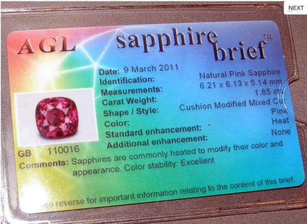 AGL Certified HOT Pink Cushion Cut Ceylon Pink Sapphire Diamond Platinum Ring 2.73 ct - Image 8