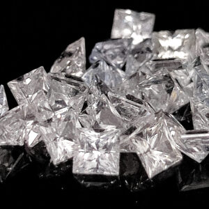 Sri Lanka (Ceylon) White Sapphire Princess Cut 4mm - 0.44carats