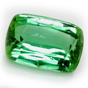 Certified Cushion Cut Grass Green Tourmaline 4.04 carats 11.6x7.8x5.4mm