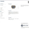 EGL Certified 3 Carat Mens Blue Sapphire Ring set in silver with zircon accent stones - Image 10