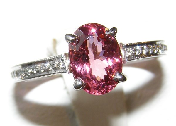 Vibrant Pink Spinel Diamond Ring 14KWG 2.34 ctw - Image 7