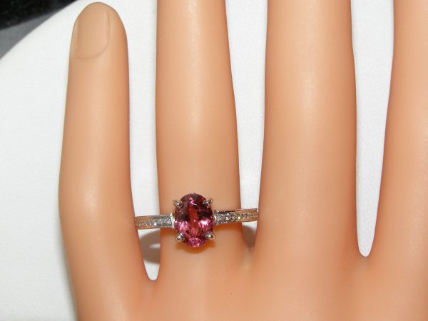 Vibrant Pink Spinel Diamond Ring 14KWG 2.34 ctw - Image 3