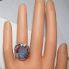 TOP Black Opal Ruby Diamond Platinum Ring 3.96 ctw - Image 10