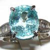 GIT Certified Large Paraiba Tourmaline Diamond Ring 14KWG 7.02 ctw - Image 6