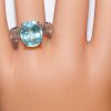 GIT Certified Large Paraiba Tourmaline Diamond Ring 14KWG 7.02 ctw - Image 10