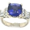 AAA+ Cushion Tanzanite Diamond Ring 14KWG 3.88 ctw - Image 6