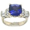 AAA+ Cushion Tanzanite Diamond Ring 14KWG 3.88 ctw - Image 5