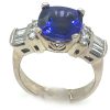 AAA+ Cushion Tanzanite Diamond Ring 14KWG 3.88 ctw - Image 3