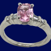 Pink/Peach Lotus Colored Padparadscha Sapphire Diamond Ring Platinum 1.52 ctw - Image 4