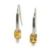 Radiant Cut Golden Yellow Ceylon Sapphire Dangles 1.80 ctw - Image 2