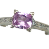 Pink Cushion Cut Sapphire Diamond Ring 14KWG 0.88 ctw - Image 8