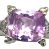 Pink Cushion Cut Sapphire Diamond Ring 14KWG 0.88 ctw - Image 7