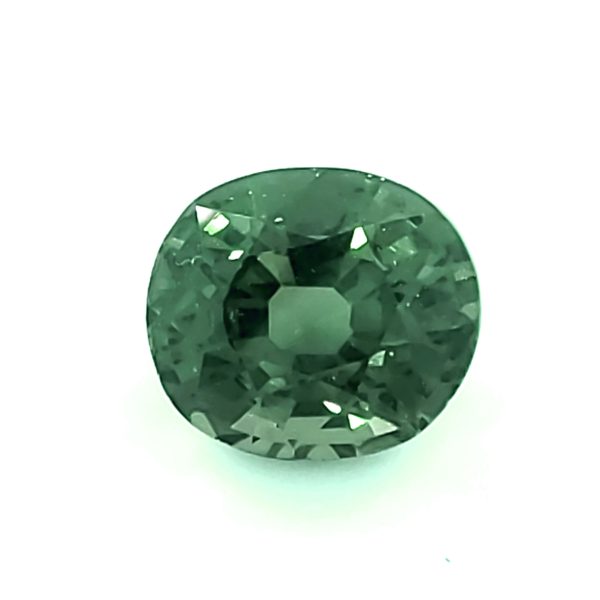Sri Lanka Oval Green Sapphire 1.63 Carats 7x6.1mm - Image 2