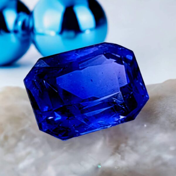 GGTL Certified Unheated Emerald Scissor Cut Burma Blue Sapphire 5.14 Carats 10.46x7.94x6.15mm - Image 6