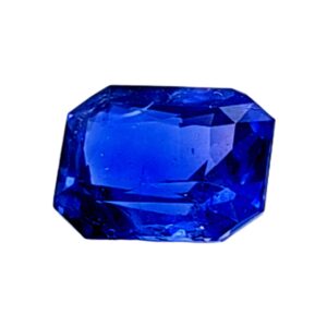GGTL Certified Unheated Emerald Scissor Cut Burma Blue Sapphire 5.14 Carats 10.46x7.94x6.15mm