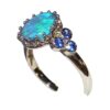 Solid Lighting Ridge, AU Black Opal Ceylon Sapphire Ring 14KWG 1.65 ctw - Image 3