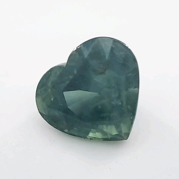 Certified Unheated Sri Lanka Heart Cut Teal Green Sapphire 5.06 cts - Image 2