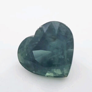Certified Unheated Sri Lanka Heart Cut Teal Green Sapphire 5.06 cts