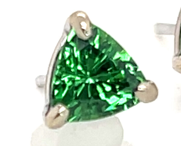 AAA+ Vivid Green Tsavorite (N)* Studs 14KRG 1.50 ctw - Image 5