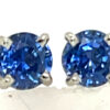Ceylon Blue Sapphire (H)* Stud Earrings 14KWG 0.78 ctw - Image 2