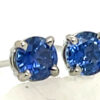 Ceylon Blue Sapphire (H)* Stud Earrings 14KWG 0.78 ctw - Image 4