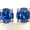 Ceylon Blue Sapphire (H)* Stud Earrings 14KWG 0.78 ctw