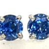 Ceylon Blue Sapphire (H)* Stud Earrings 14KWG 0.78 ctw - Image 5