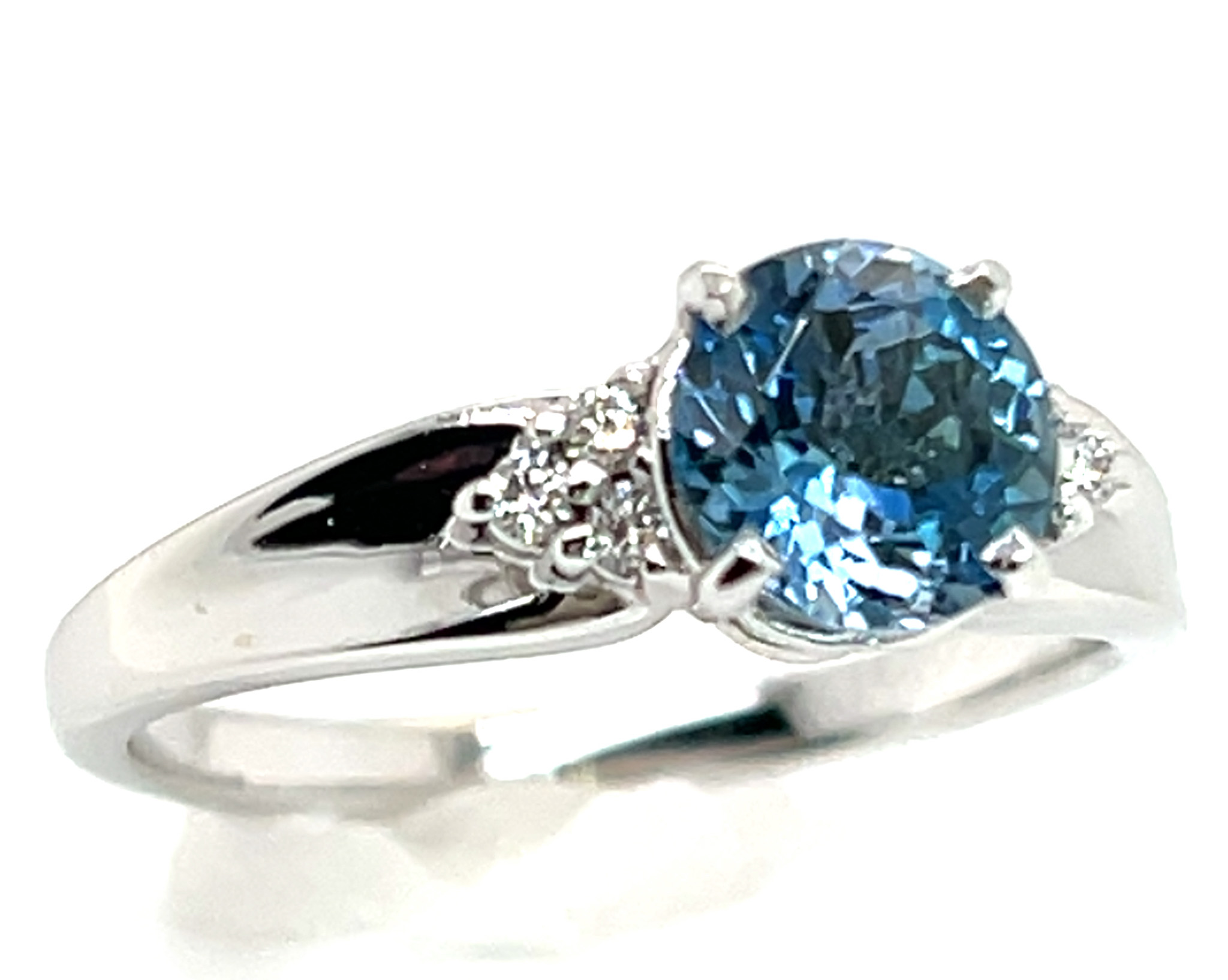 Aqua (H)* Diamond Ring 14KWG 1.12 ctw NEW ITEM - Image 4