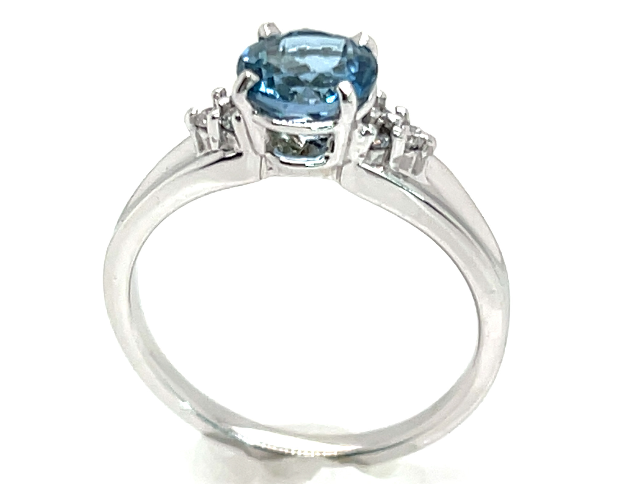Aqua (H)* Diamond Ring 14KWG 1.12 ctw NEW ITEM - Image 3