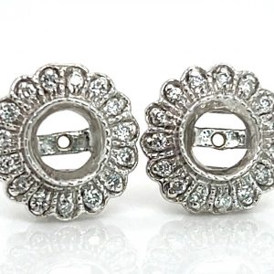 Scallop & Migraine Edged Vintage Inspired Diamond (N)* Jackets 0.30 ctw NEW ITEM