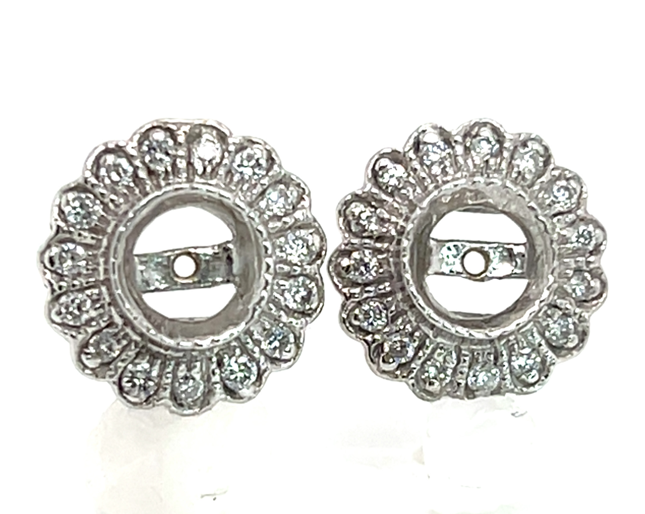 Scallop & Migraine Edged Vintage Inspired Diamond (N)* Jackets 0.30 ctw NEW ITEM - Image 3