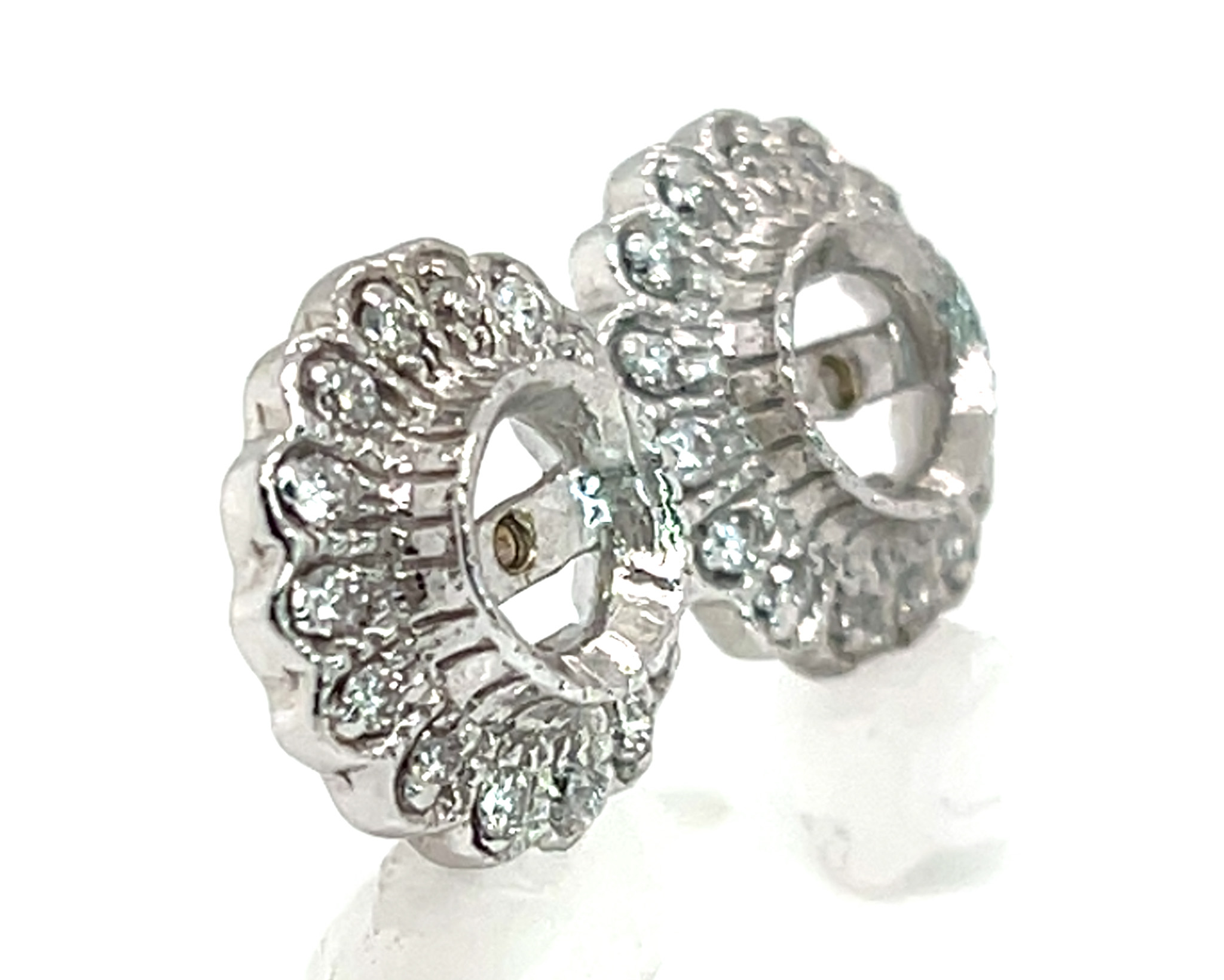 Scallop & Migraine Edged Vintage Inspired Diamond (N)* Jackets 0.30 ctw NEW ITEM - Image 5