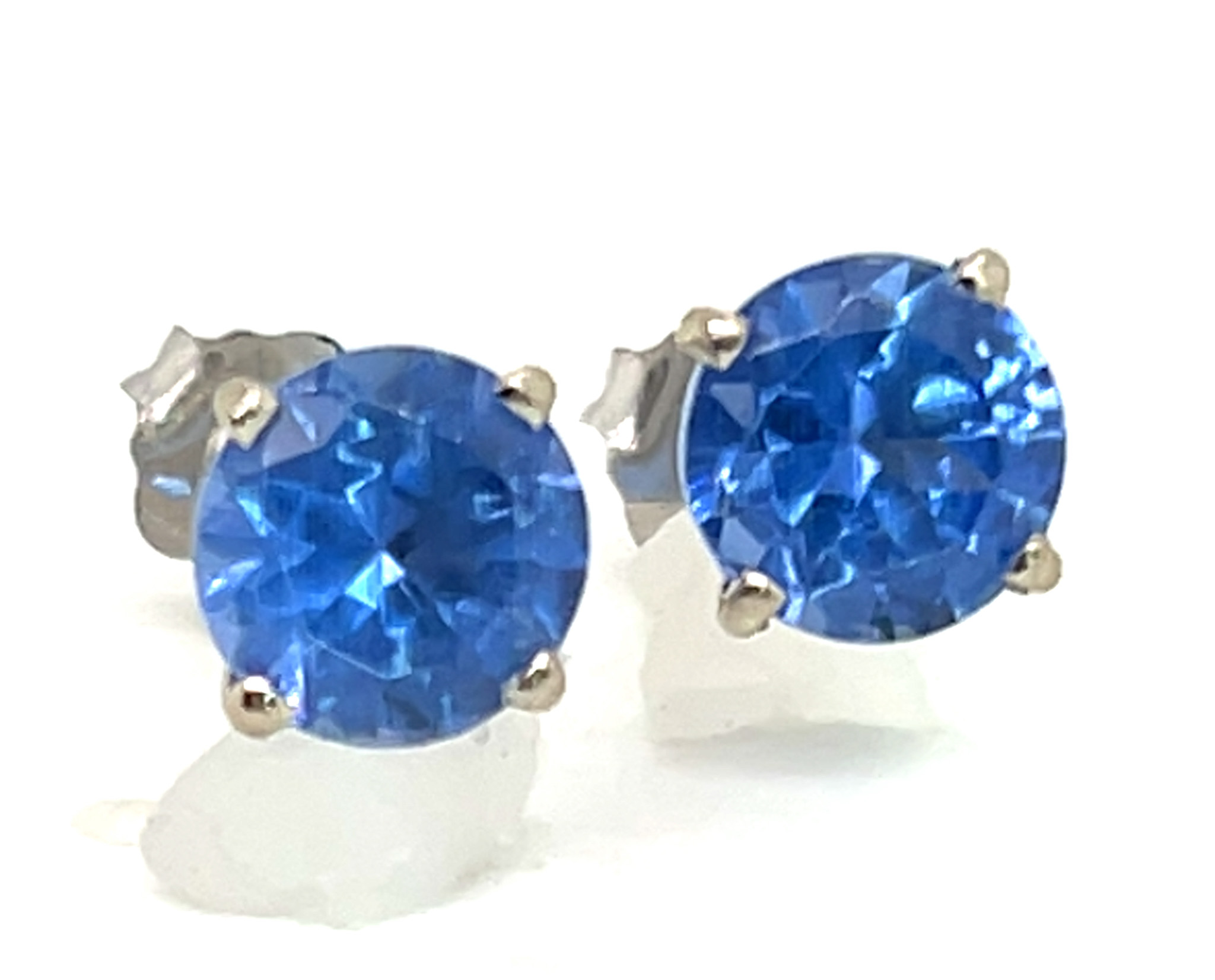 Brilliant Tanzanite (H)* Studs 14KWG 3.30 ctw NEW ITEM
